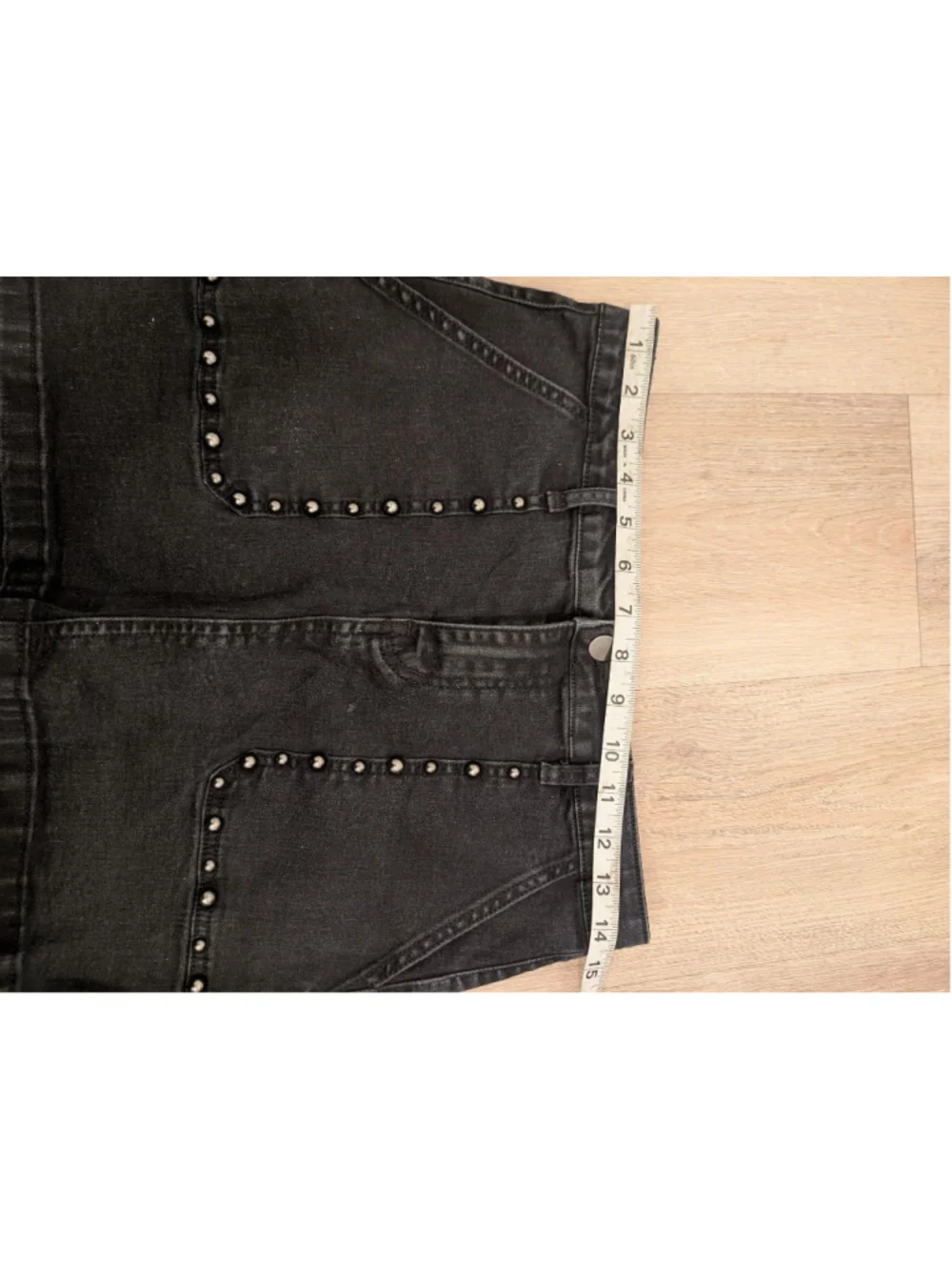 Women's Revolve Superdown Mona Studded Mini Skirt in Black Wash Med Steampunk - Picture 8 of 9